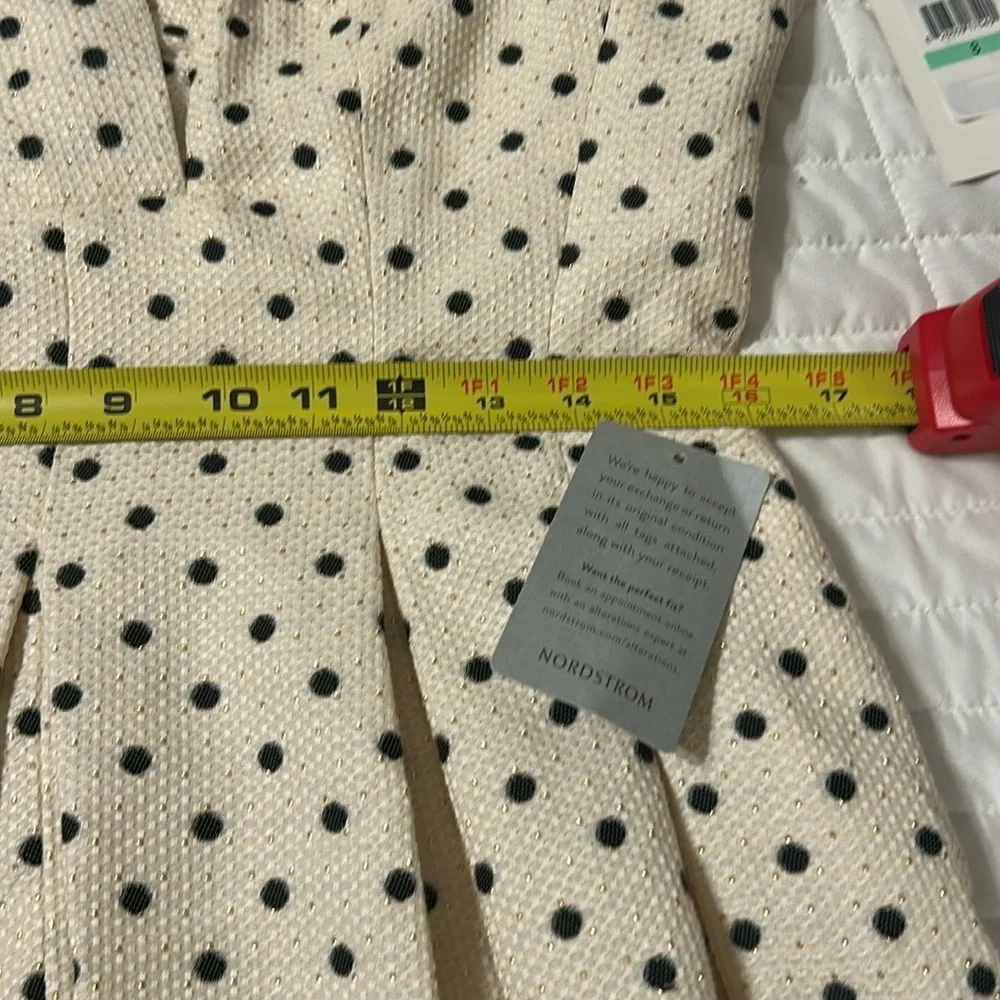 NWT Harper Rose Fit & Flare Dress | Metallic Gold & Black Polka Dot | Size 8 - Picture 11 of 12